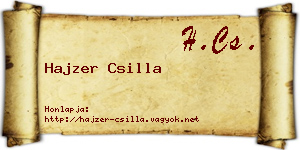 Hajzer Csilla névjegykártya